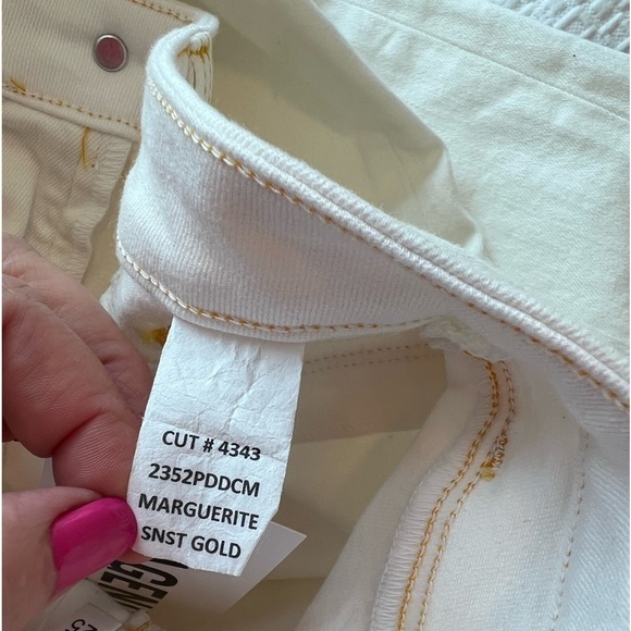 L'Agence Marguerite High Rise Skinny NWT Jeans Blanc White Sunset Gold Wash - Picture 15 of 16